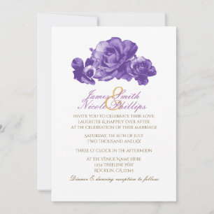 Invitaciones a Rosas de color morado