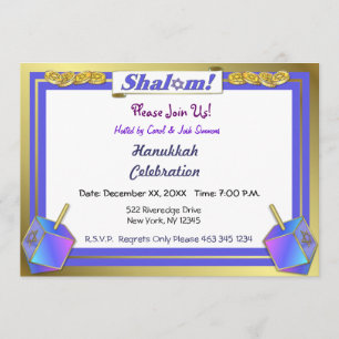 Invitaciones a Shalom Hanukkah