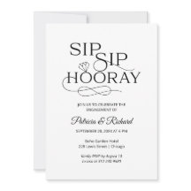 Invitaciones a Sip Sip Hooray Engagement Party