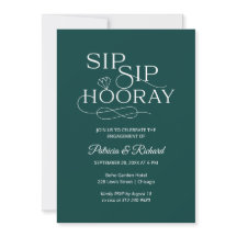 Invitaciones a Sip Sip Hooray Engagement Party