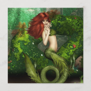 Invitaciones a Sirenita de Red Haired