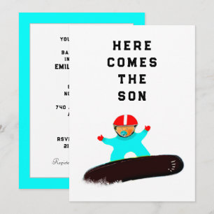Invitaciones a Snowboarder de Baby Shower