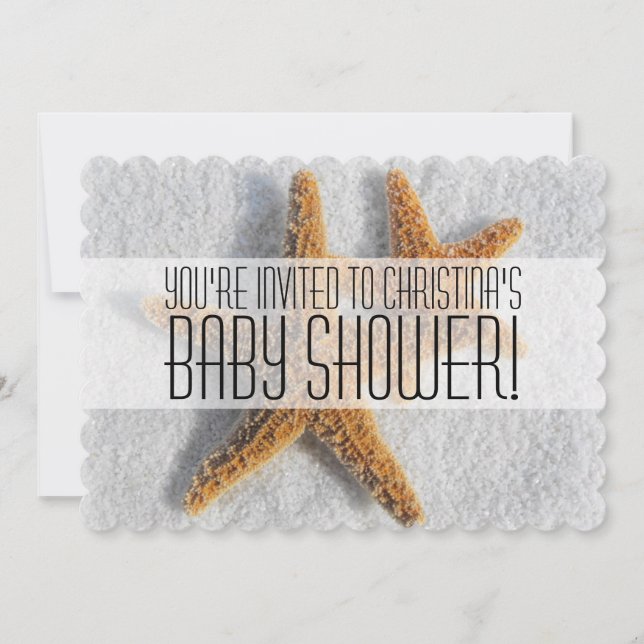 Invitaciones a Starfish Beach Boy o Chica Baby Sho (Anverso)