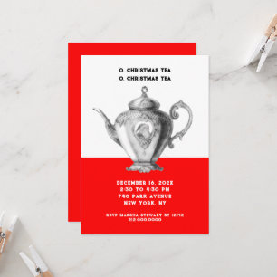 invitaciones a té de Navidad