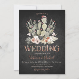 Invitaciones a Terracota y Cactus Boda Fiesta