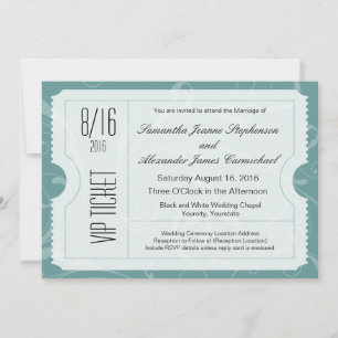 Invitaciones a un Boda VIP Dusty Blue