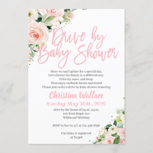 Invitaciones a un Chica de Drive By Baby Shower