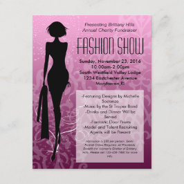 Invitaciones a un show de moda de Swirl Pink