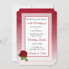 Invitaciones a una boda con temas de Rosas Rojas
