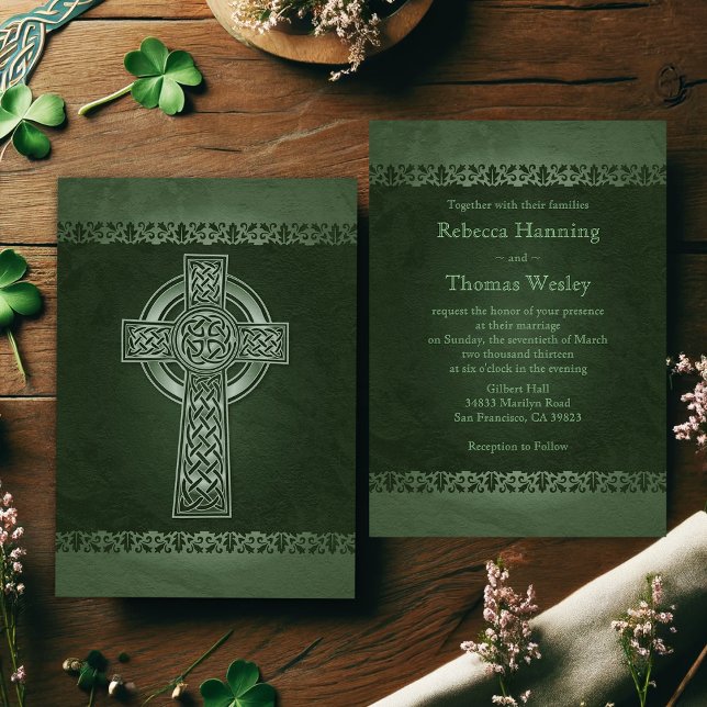 Invitaciones a una boda cruzada celta irlandesa (Subido por el creador)