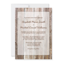 Invitaciones a una boda de bodas de madera de gran