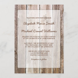 Invitaciones a una boda de bodas de madera de gran