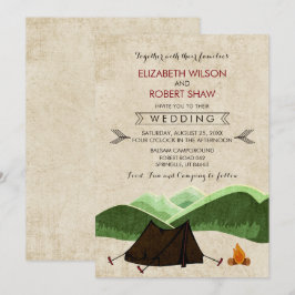 Invitaciones a una boda de campamento rústico