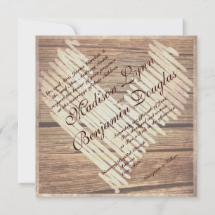 Invitaciones a una boda de casamiento en el corazó