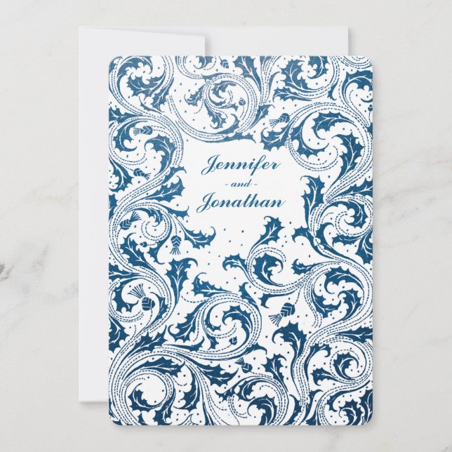 Invitaciones a una boda de ensueño de Nouveau - az (Anverso)