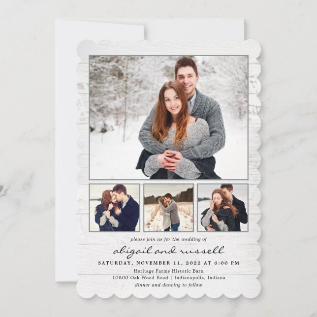 Invitaciones a una boda de fotos de Moda rusa (Anverso)