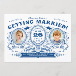 Invitaciones a una boda de fotos para niños | Retr