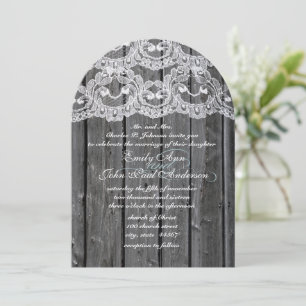 Invitaciones a una boda de madera en un establo rú