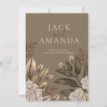 Invitaciones a una boda floral de elegancia rústic