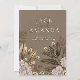 Invitaciones a una boda floral de elegancia rústic