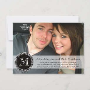 Invitaciones a una boda fotográfica en un monogram