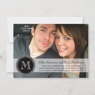 Invitaciones a una boda fotográfica en un monogram