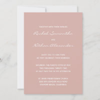 Invitaciones a una boda rosada y polvorienta