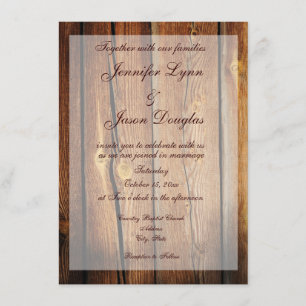 Invitaciones a una boda rústica de artesanía