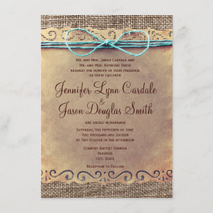 Invitaciones a una boda rústica de bodas de bodas