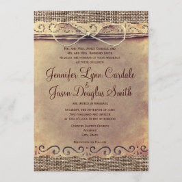 Invitaciones a una boda rústica de bodas de bodas