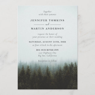 Invitaciones a una boda rústica por los bosques de