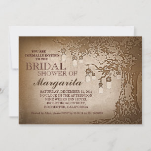 Invitaciones a una ducha de novia en un árbol de a