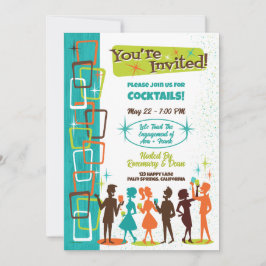 Invitaciones a una fiesta de cócteles moderna de m