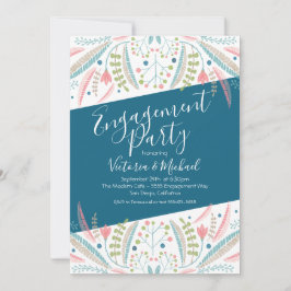 Invitaciones a una fiesta de compromiso floral de