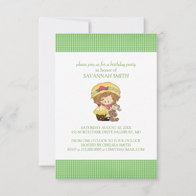 Invitaciones a una fiesta de cumpleaños para un Ch (Anverso)