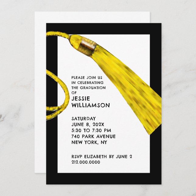 Invitaciones a una fiesta de graduación creativa (Anverso / Reverso)