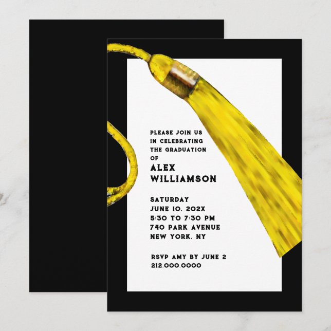 Invitaciones a una fiesta de graduación creativa (Anverso / Reverso)