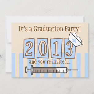 Invitaciones a una fiesta de graduación de enferme