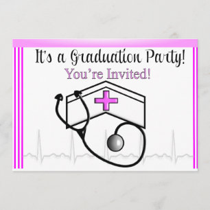 Invitaciones a una fiesta de graduación de enferme