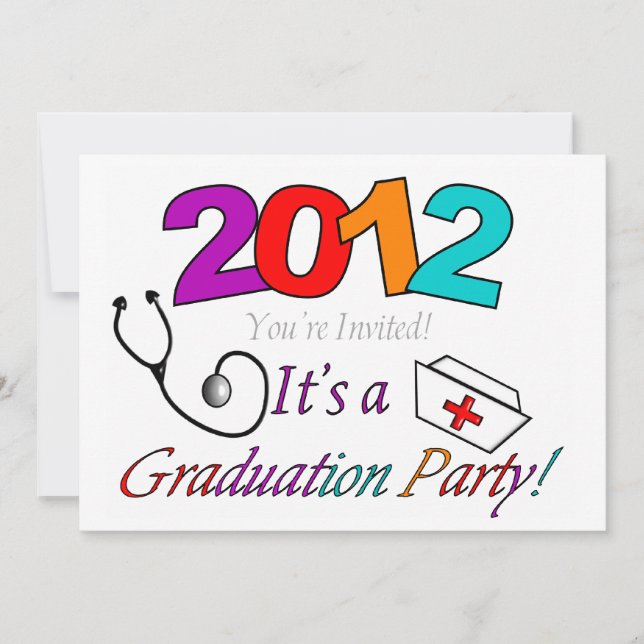 Invitaciones a una fiesta de graduación de enferme (Anverso)