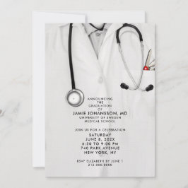 Invitaciones a una fiesta de graduación de médicas