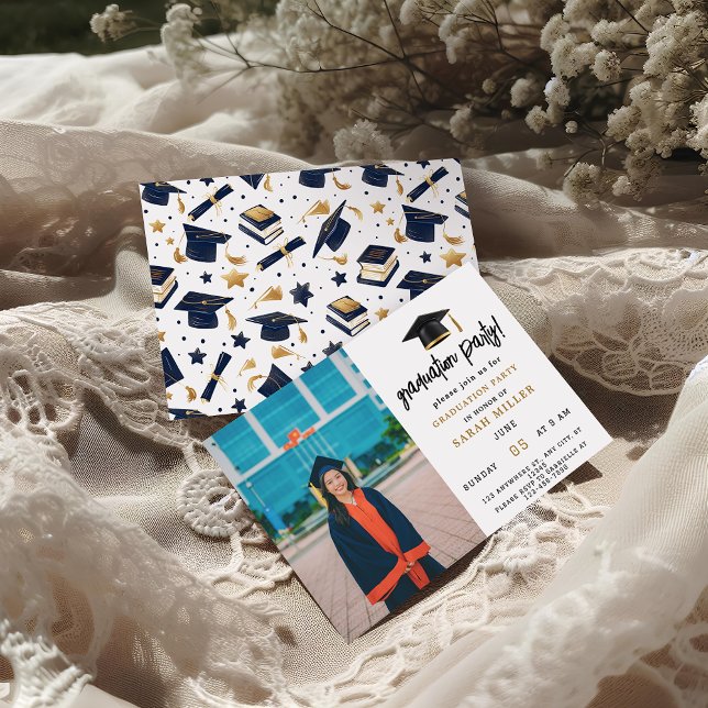 Invitaciones a una fiesta de graduación moderna si (Subido por el creador)