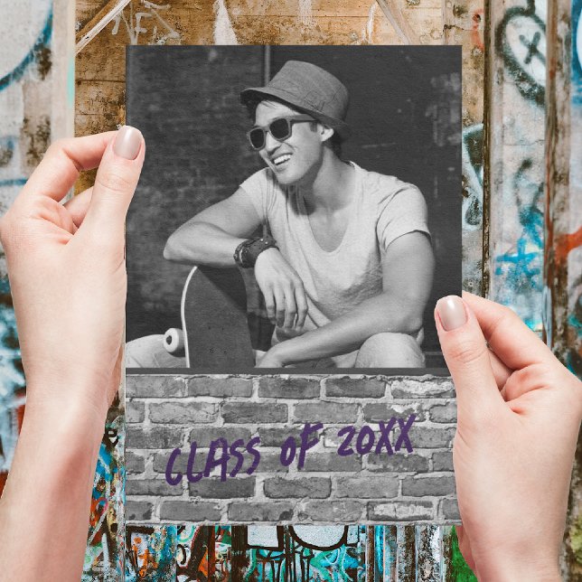 Invitaciones a una fiesta de graduación [púrpura] (Subido por el creador)