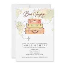 Invitaciones a una fiesta de jubilación de viajes