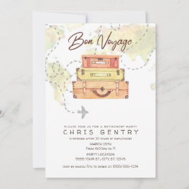 Invitaciones a una fiesta de jubilación de viajes