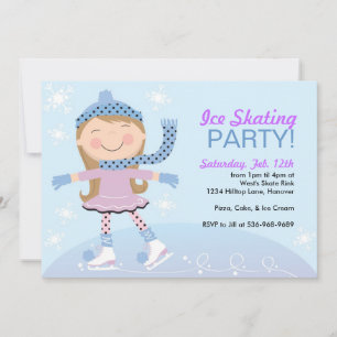 Invitaciones a una fiesta de patinaje sobre hielo