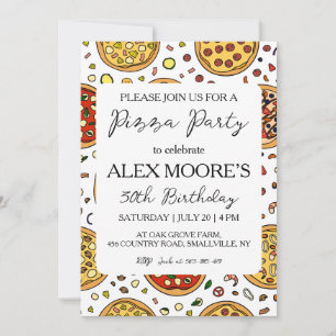 invitaciones a una fiesta de pizza italiana