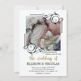 Invitaciones a una simple boda de texto y fotos el