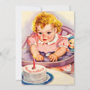 Invitaciones a Vintage Happy Birthday