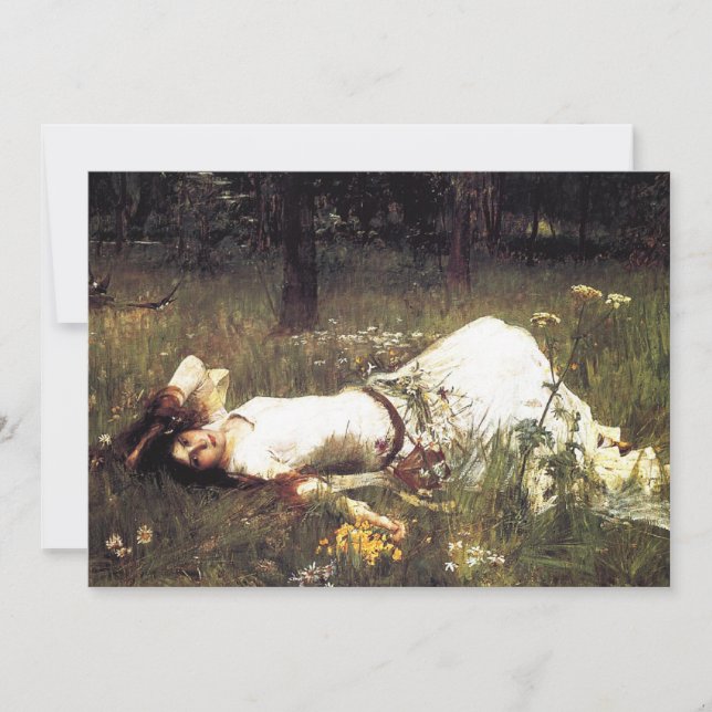 Invitaciones a Waterhouse Ophelia (Anverso)